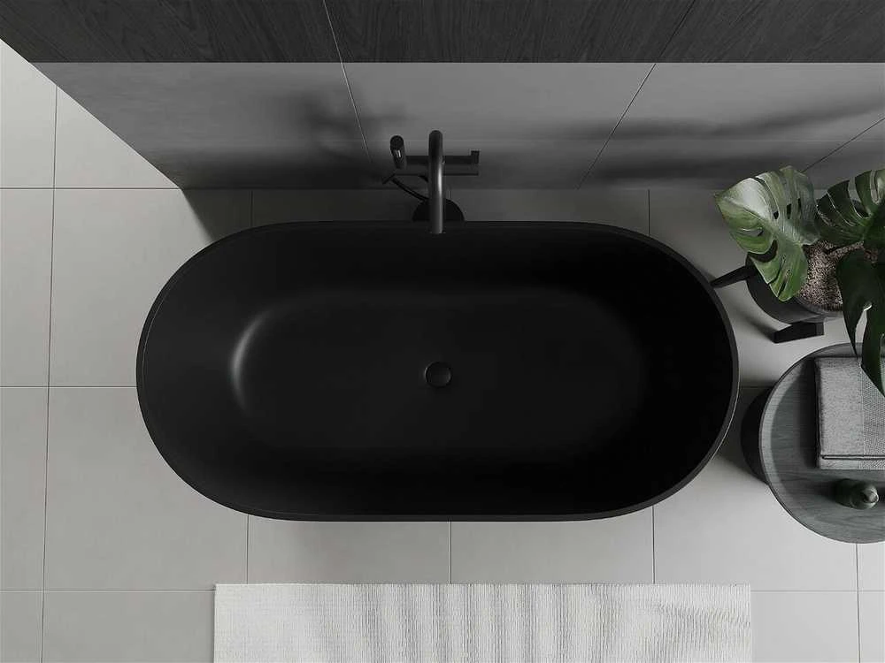Konglomerato vonia Mexen Rimini, 150 x 75 cm, Juodas matt