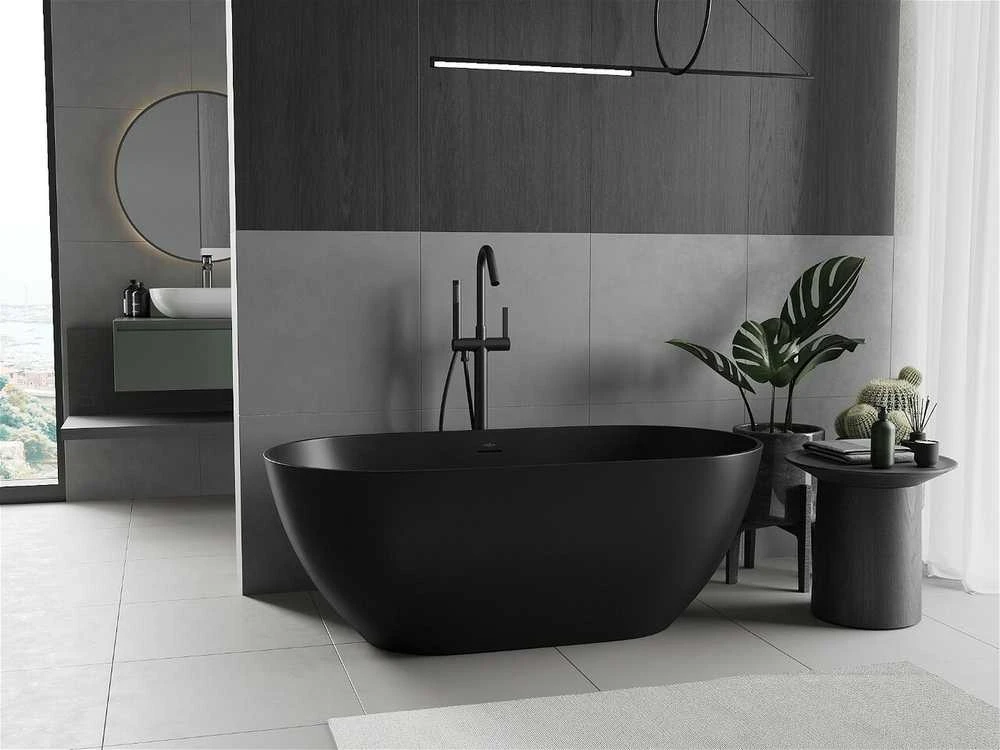 Konglomerato vonia Mexen Rimini, 150 x 75 cm, Juodas matt