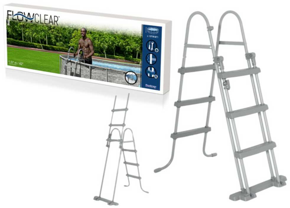 Bestway Flowclear Baseino kopetėlės, 107cm, 4 laipteliai