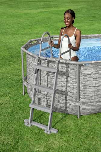 Bestway Flowclear Baseino kopetėlės, 107cm, 4 laipteliai