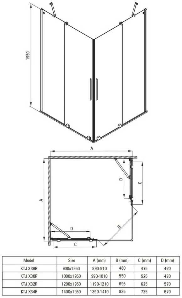 Kvadratinė dušo kabina Deante Prizma KPNDP09P09, 90x90 cm, Titanium