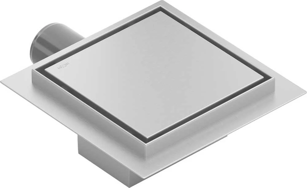 Kvadratinis dušo latakas Mexen Flat, Chrome, 12 x 12 cm