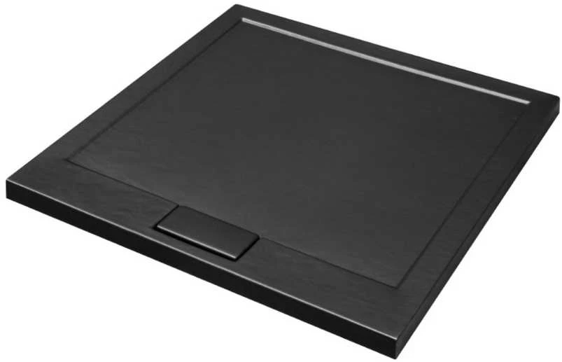 Kvadratinis dušo padėklas Besco Axim UltraSlim Stone Effect New, 80 x 80 x 4,5 cm