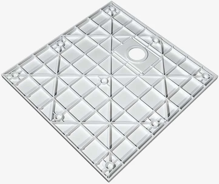 Kvadratinis dušo padėklas Besco Vexo Marble, 80 x 80 cm