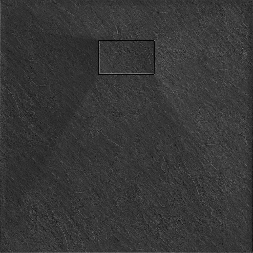 Kvadratinis dušo padėklas Mexen Hugo SMC su sifonu, Juodas, 70 x 70 cm