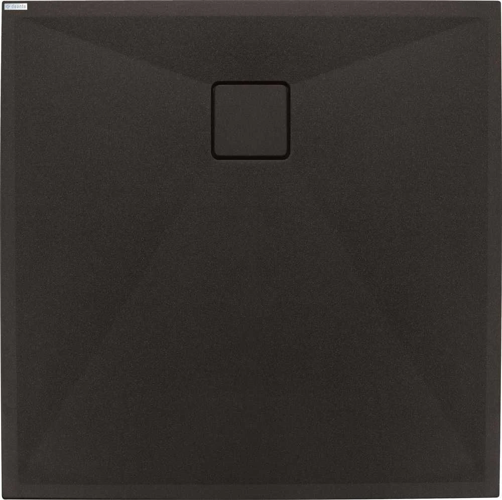 Kvadratinis granitinis dušo padėklas Deante Correo, Nero, 90x90 cm