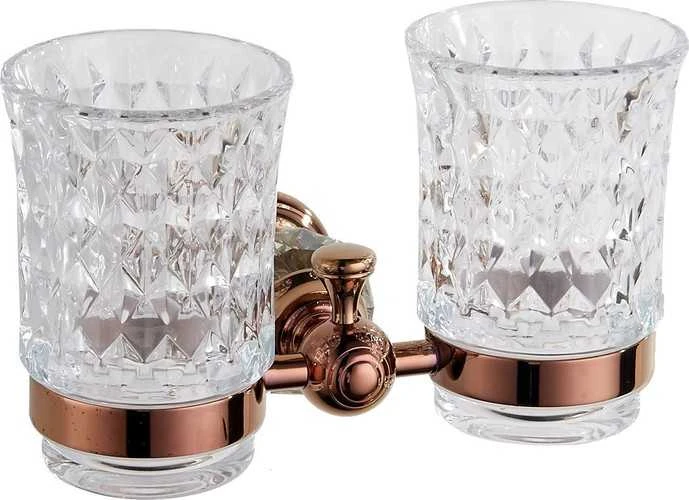 Mexen Estela dviguba stiklinė su laikikliu, Rose Gold