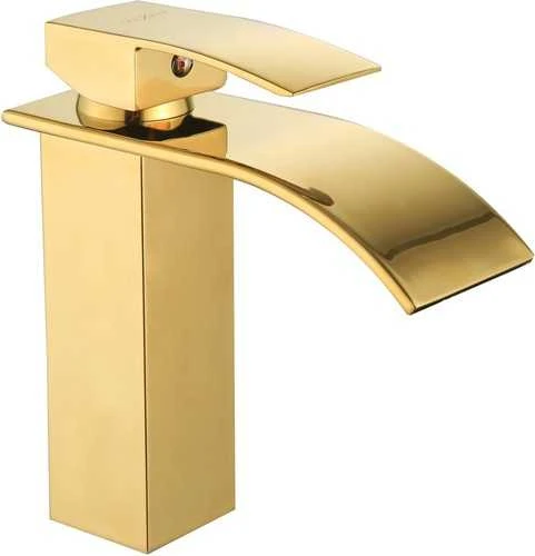 Mexen praustuvo maišytuvas Aries, Low, Gold