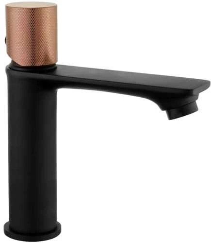 Mexen praustuvo maišytuvas Royo one, Low, Juodas/Rose Gold