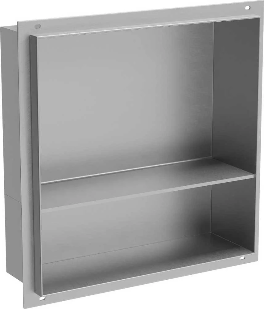 Mexen X-Wall-NR įleidžiama sieninė lentyna 2l, 30x30 cm, Inox