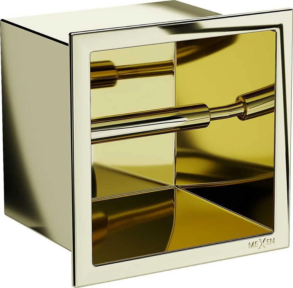 Mexen X-Wall-P potinkinis tualetinio popieriaus laikiklis, Gold