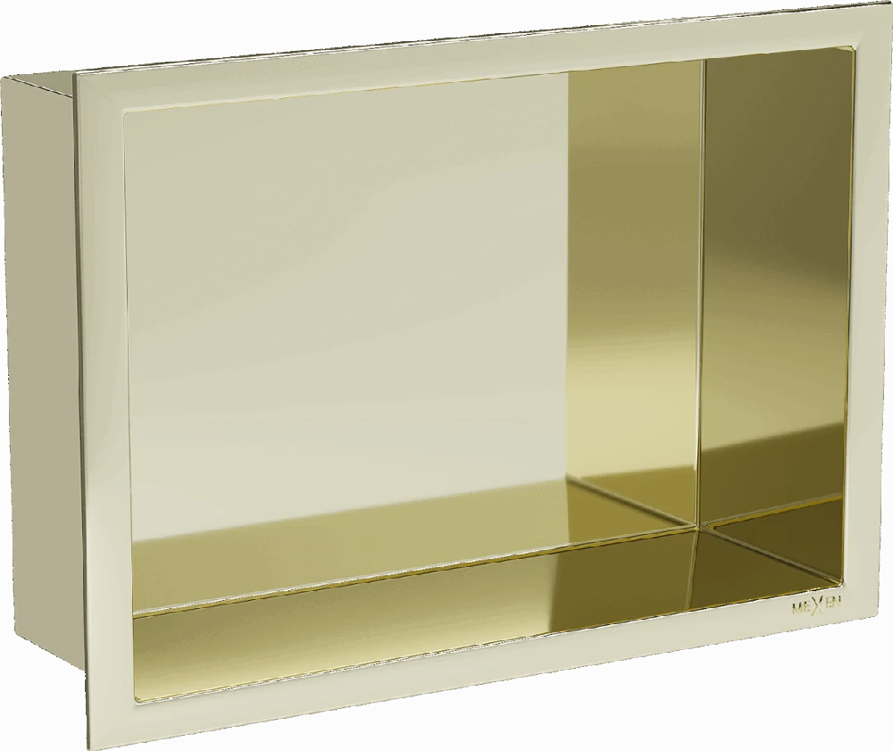 Mexen X-Wall-R įleidžiama sieninė lentyna, 30x20 cm, Gold