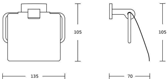 Mexen Zoja tualetinio popieriaus laikiklis uždaras, Chrome