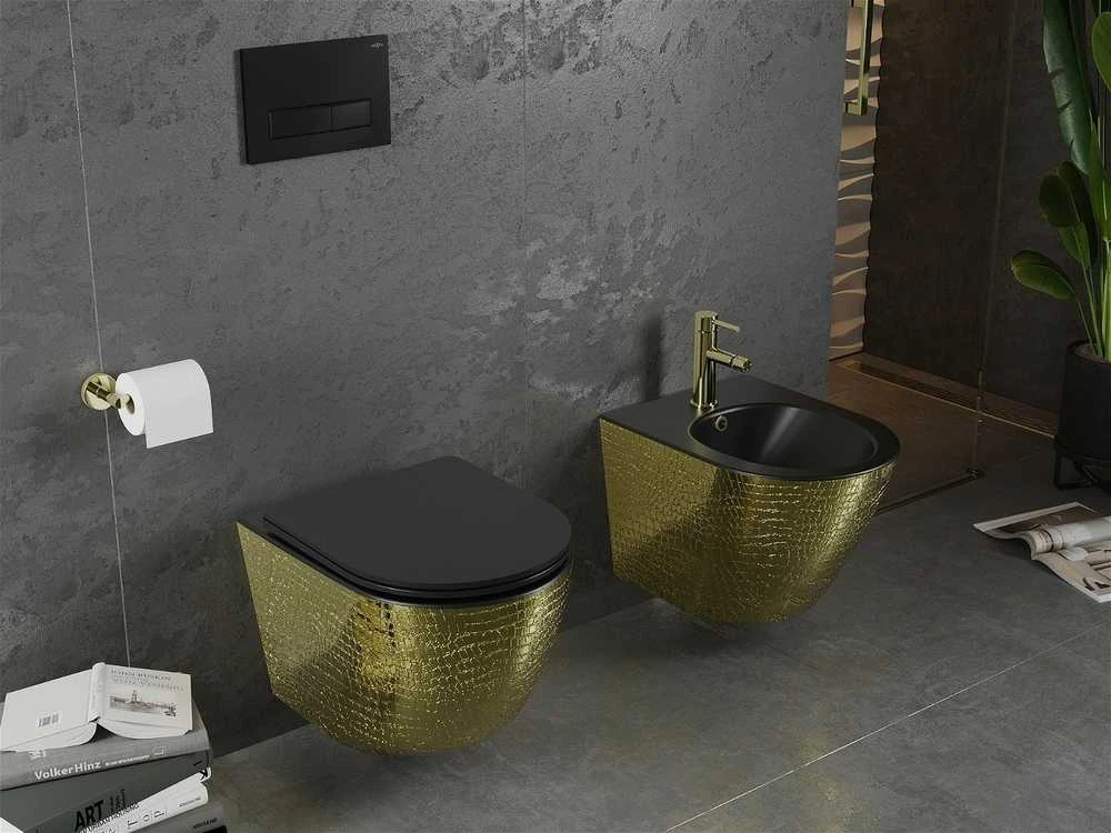 Pakabinama bidė Mexen Lena, Juodas matt/Gold pattern