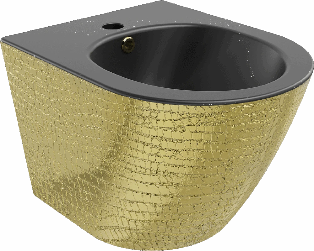Pakabinama bidė Mexen Lena, Juodas matt/Gold pattern