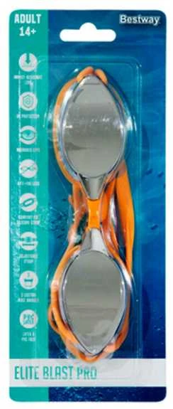 Plaukimo akiniai Mirror Goggles Bestway, oranžiniai