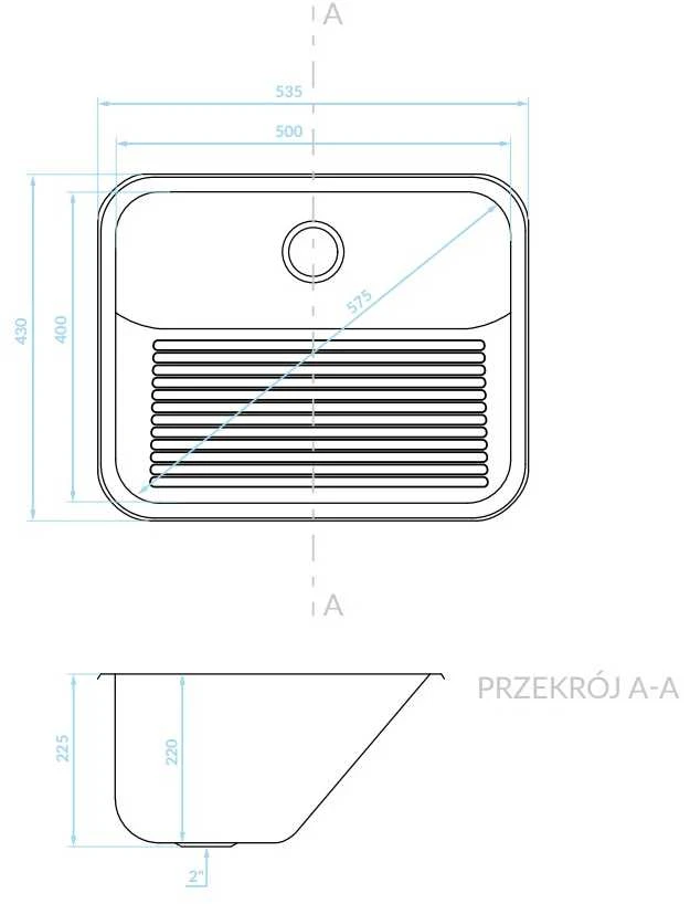 Plieninė ūkinė plautuvė Kuchinox EKO, SKE_090T, Inox