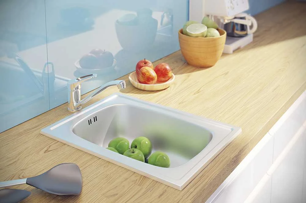 Plieninė virtuvinė plautuvė Kuchinox MINI, SKM_010T, Inox