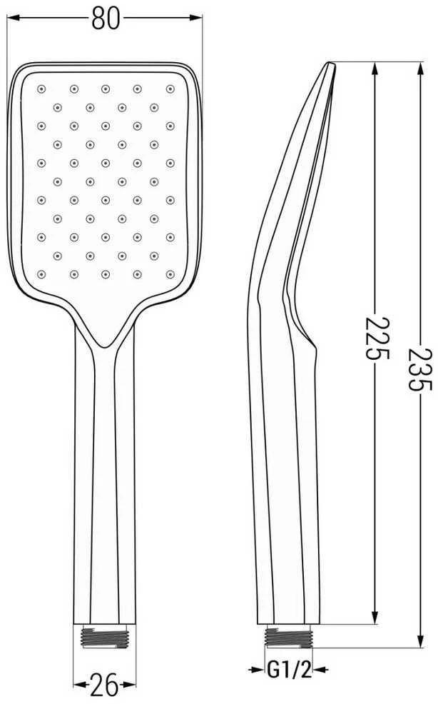 Potinkinis dušo komplektas Mexen Uno DR62 6in1, Chrome