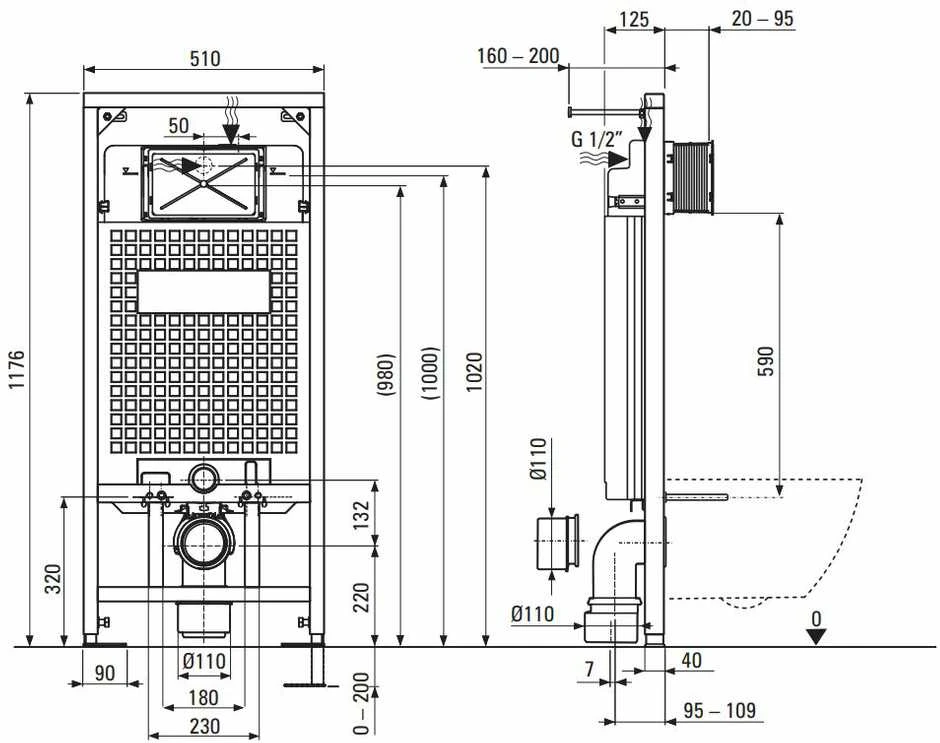 Potinkinis WC komplektas Deante Peonia 6in1, CDETDZPW, Anthracite/Titanium