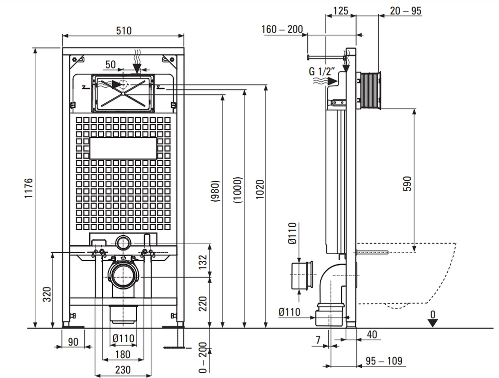 Potinkinis WC komplektas Deante Peonia 6in1, CDES6ZPW, Baltas/Chrome