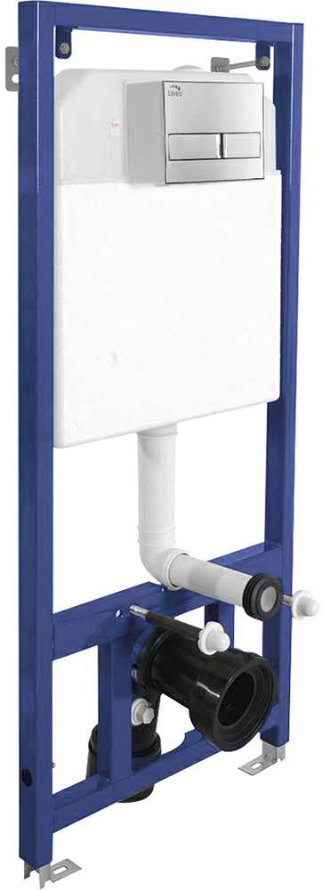 Potinkinis WC rėmas Laveo Akan su mygtuku Chrome