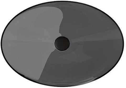 Praustuvas Besco Anya Carbon Pilkas, 50 cm, su juodu dangteliu