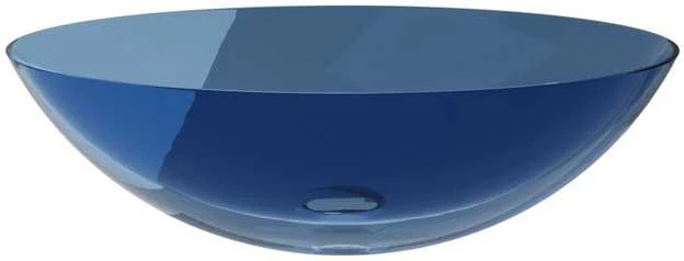 Praustuvas Besco Anya Mėlyna Wave, 50 cm, su chrome sifonu
