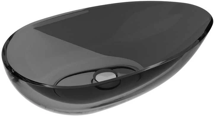 Praustuvas Besco Neya Carbon Pilkas, 60 cm, su chrome sifonu