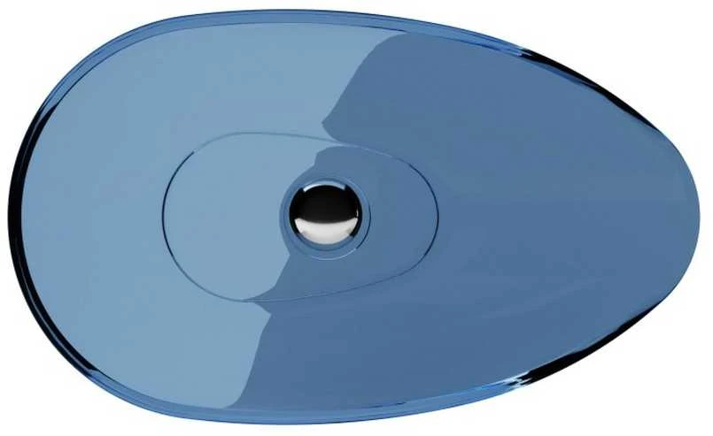 Praustuvas Besco Neya Mėlyna Wave, 60 cm, su chrome sifonu