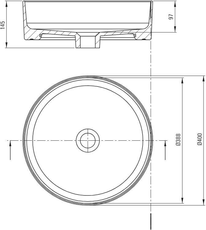 Praustuvas Deante Round CGR_6U4S, Baltas