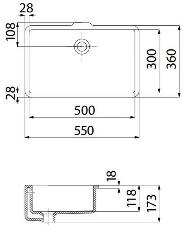 Praustuvas Deante Temisto CDT_6U5U, Baltas