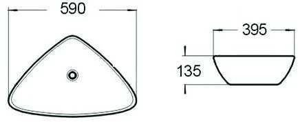 Praustuvas Mexen Bella, 59 cm, Baltas