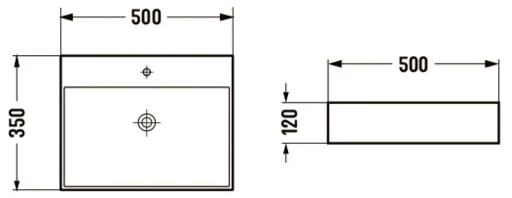 Praustuvas Mexen Blanca 50 cm, Juodas matt