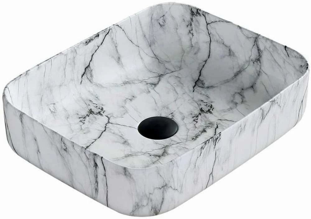 Praustuvas Mexen Carla 50 cm, Baltas Marble 3