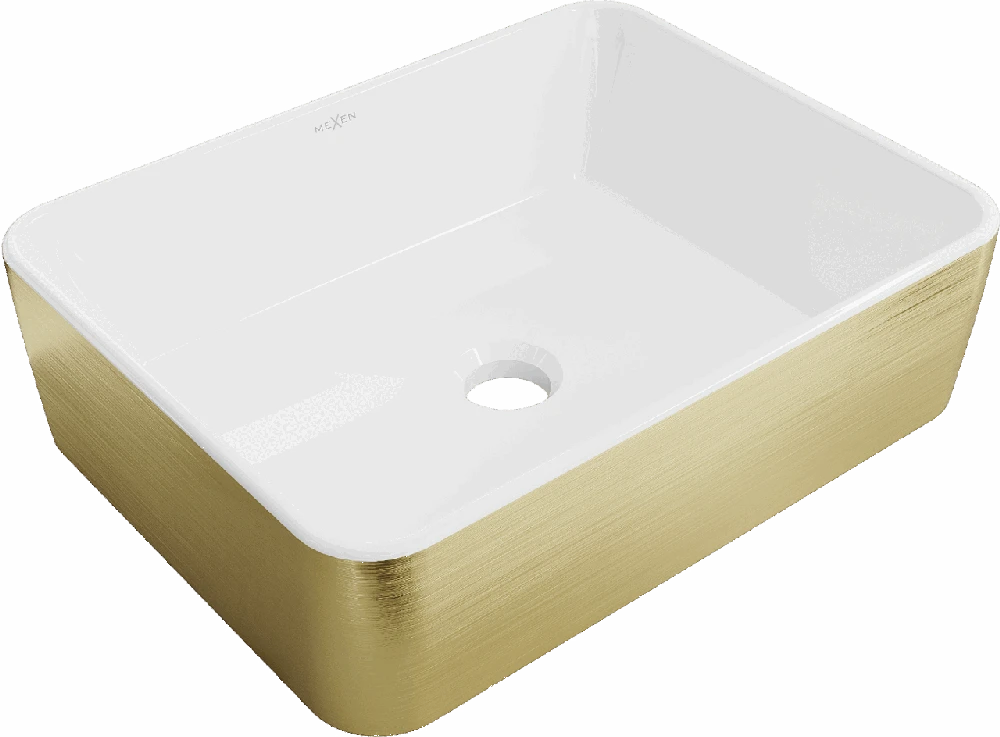 Praustuvas Mexen Catia 48 cm, Baltas/Gold lines