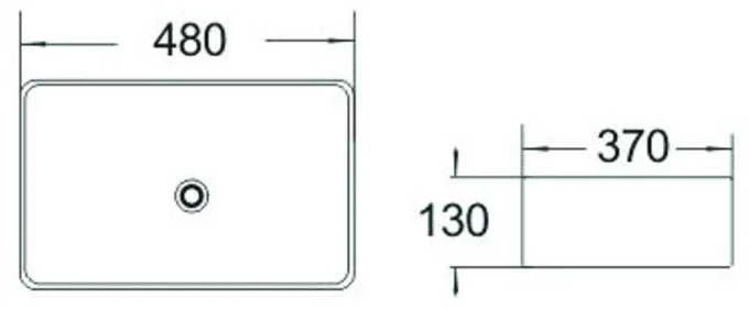 Praustuvas Mexen Catia 48 cm, Dark Pilkas mat