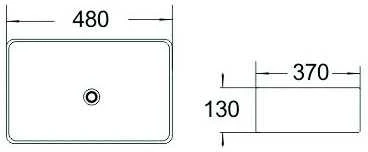 Praustuvas Mexen Catia 48 cm, Juodas mat