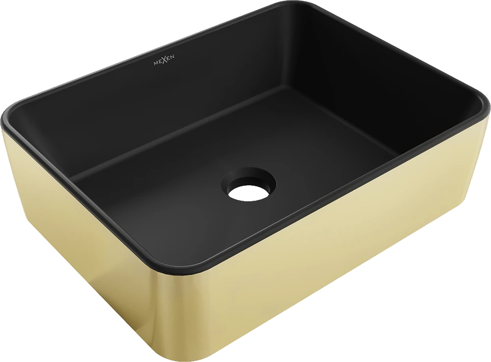 Praustuvas Mexen Catia 48 cm, Juodas matt/Gold