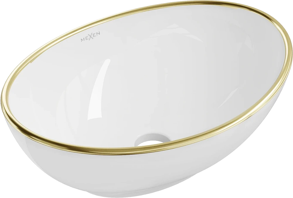 Praustuvas Mexen Elza, Baltas/Gold edge