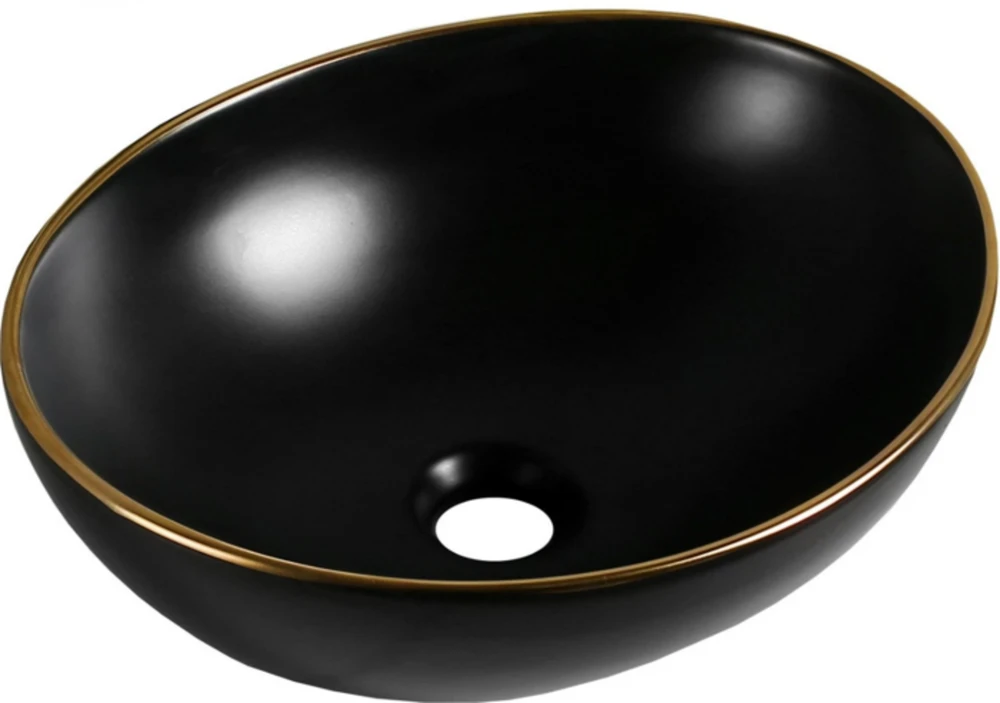 Praustuvas Mexen Elza, Juodas matt/Gold edge