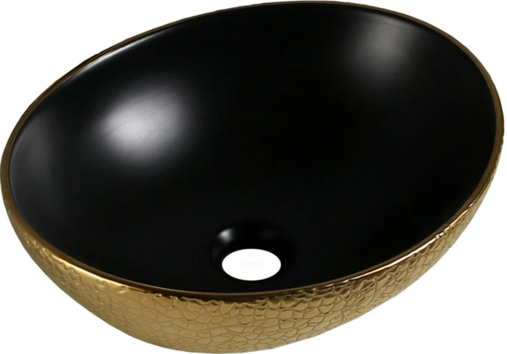 Praustuvas Mexen Elza, Juodas matt/Gold pattern