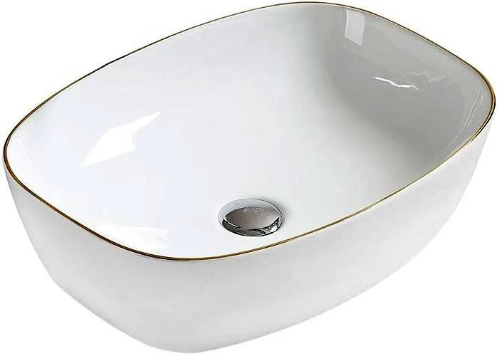 Praustuvas Mexen Lita, 49 cm, Baltas/Gold edge