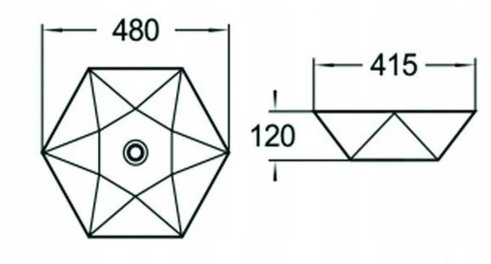 Praustuvas Mexen Mery, 48 cm, Baltas