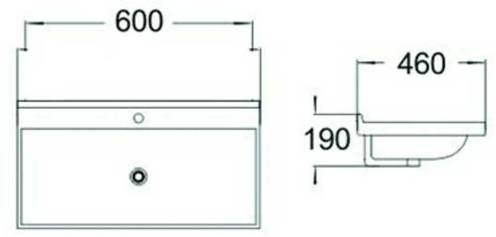 Praustuvas Mexen Mila, 60 cm, Baltas