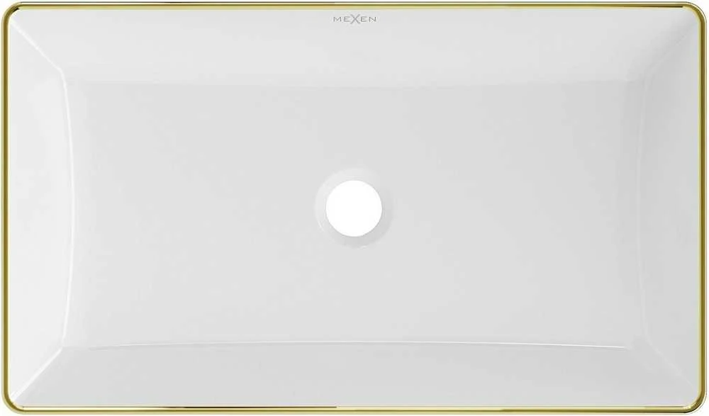 Praustuvas Mexen Nadia, 62 x 35 cm, Baltas/Gold edge