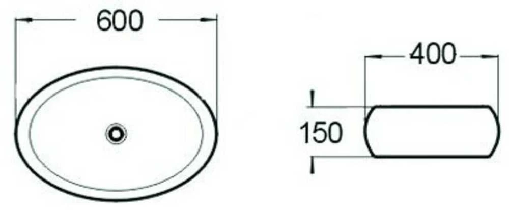 Praustuvas Mexen Silvia, 60 cm, Baltas