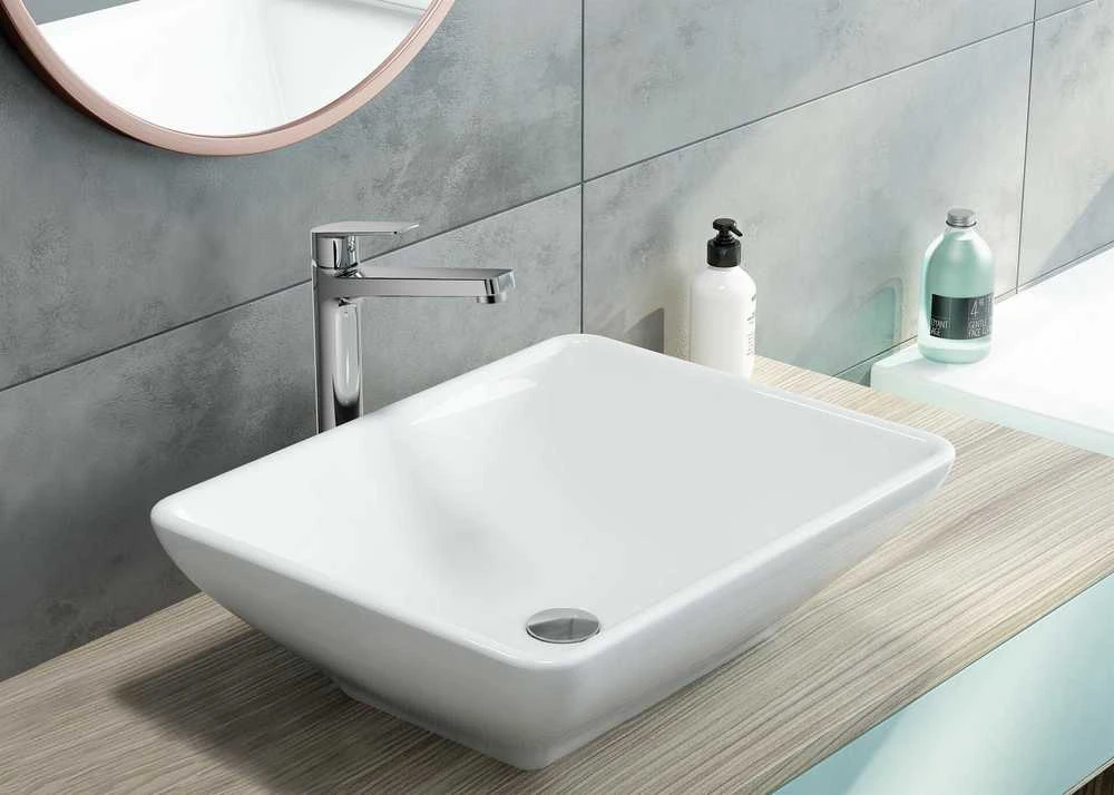 Praustuvo maišytuvas Deante Jasmin Tall ECO-aerator su klik-klak, BGJE021K, Chrome