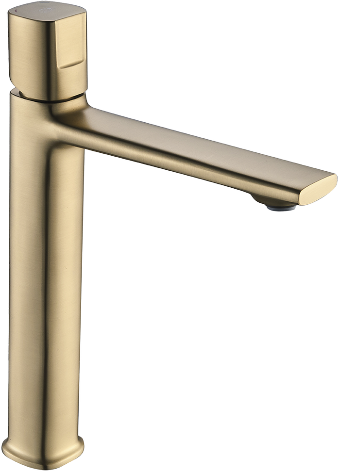 Praustuvo maišytuvas Laveo Tores High su klik-klak, Brushed Gold