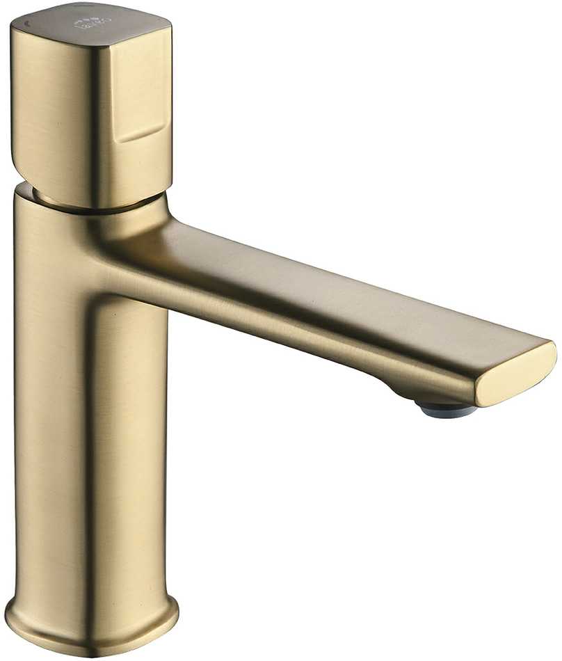 Praustuvo maišytuvas Laveo Tores Low su klik-klak, Brushed Gold